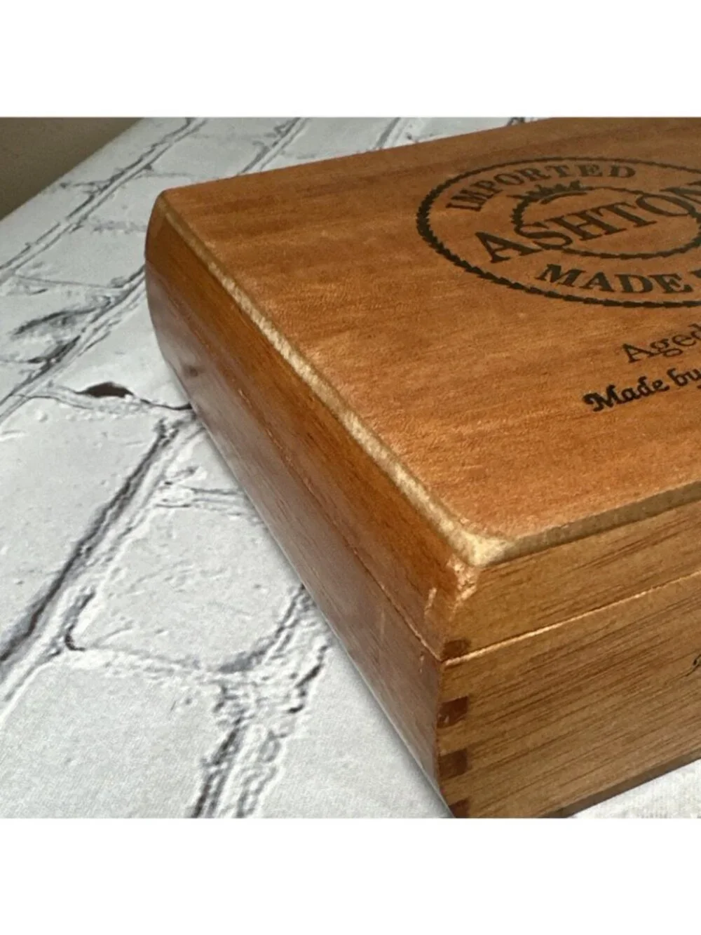 Lot Of 2 Empty Wooden Cigar Box Ashton Aged Maduro No. 20 6.75”x 6”x 2.5”